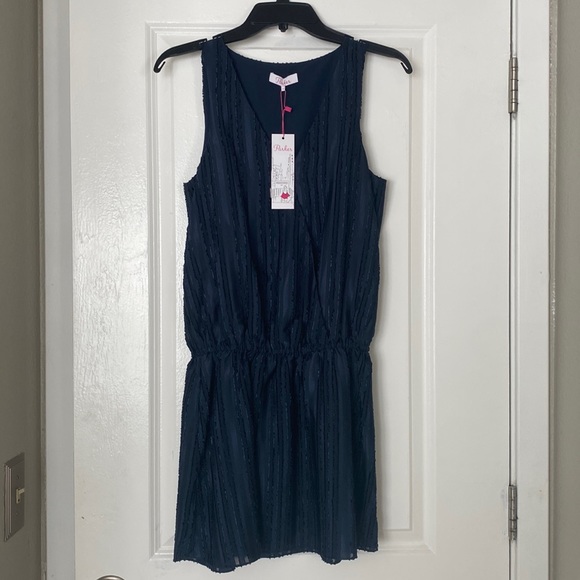 Navy Blue Parker Front Wrap Dress Size S NWT - Picture 3 of 9